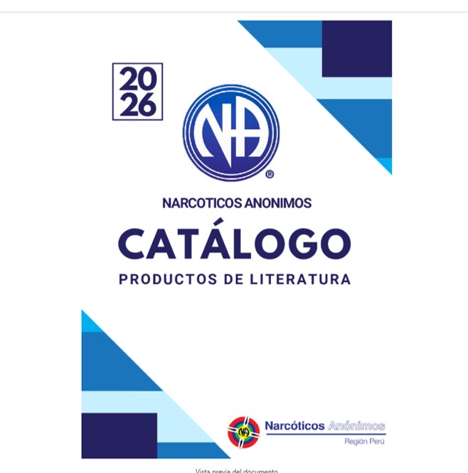 CARATULA CATALOGO 2026 Semana de RR.PP. Mundial en la Región Perú – Narcóticos Anónimos